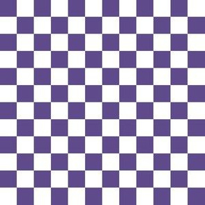 Half Inch Ultra Violet Purple and White Checkerboard Squares