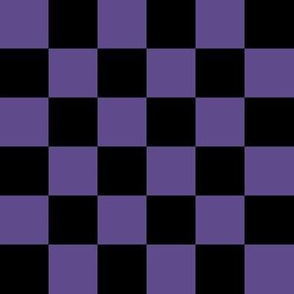 One Inch Ultra Violet Purple and Black Checkerboard Squares