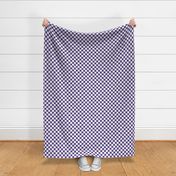 One Inch Ultra Violet Purple and White Checkerboard Squares