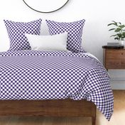 One Inch Ultra Violet Purple and White Checkerboard Squares