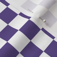 One Inch Ultra Violet Purple and White Checkerboard Squares