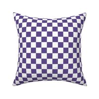 One Inch Ultra Violet Purple and White Checkerboard Squares