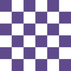 One Inch Ultra Violet Purple and White Checkerboard Squares