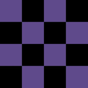 Two Inch Ultra Violet Purple and Black Checkerboard Squares