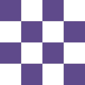 Two Inch Ultra Violet Purple and White Checkerboard Squares