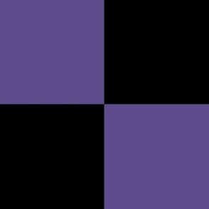 Three Inch Ultra Violet Purple and Black Checkerboard Squares