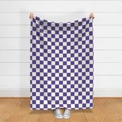 Three Inch Ultra Violet Purple and White Checkerboard Squares