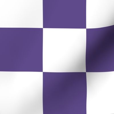 Three Inch Ultra Violet Purple and White Checkerboard Squares