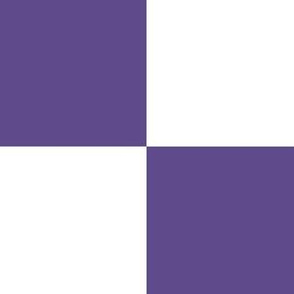 Three Inch Ultra Violet Purple and White Checkerboard Squares