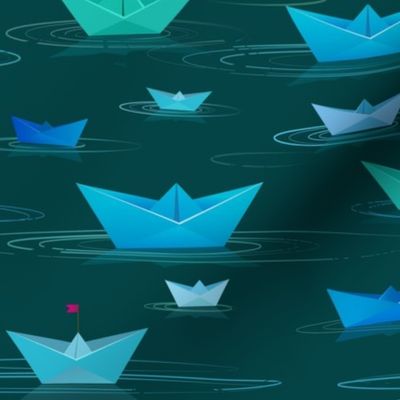 Origami boats