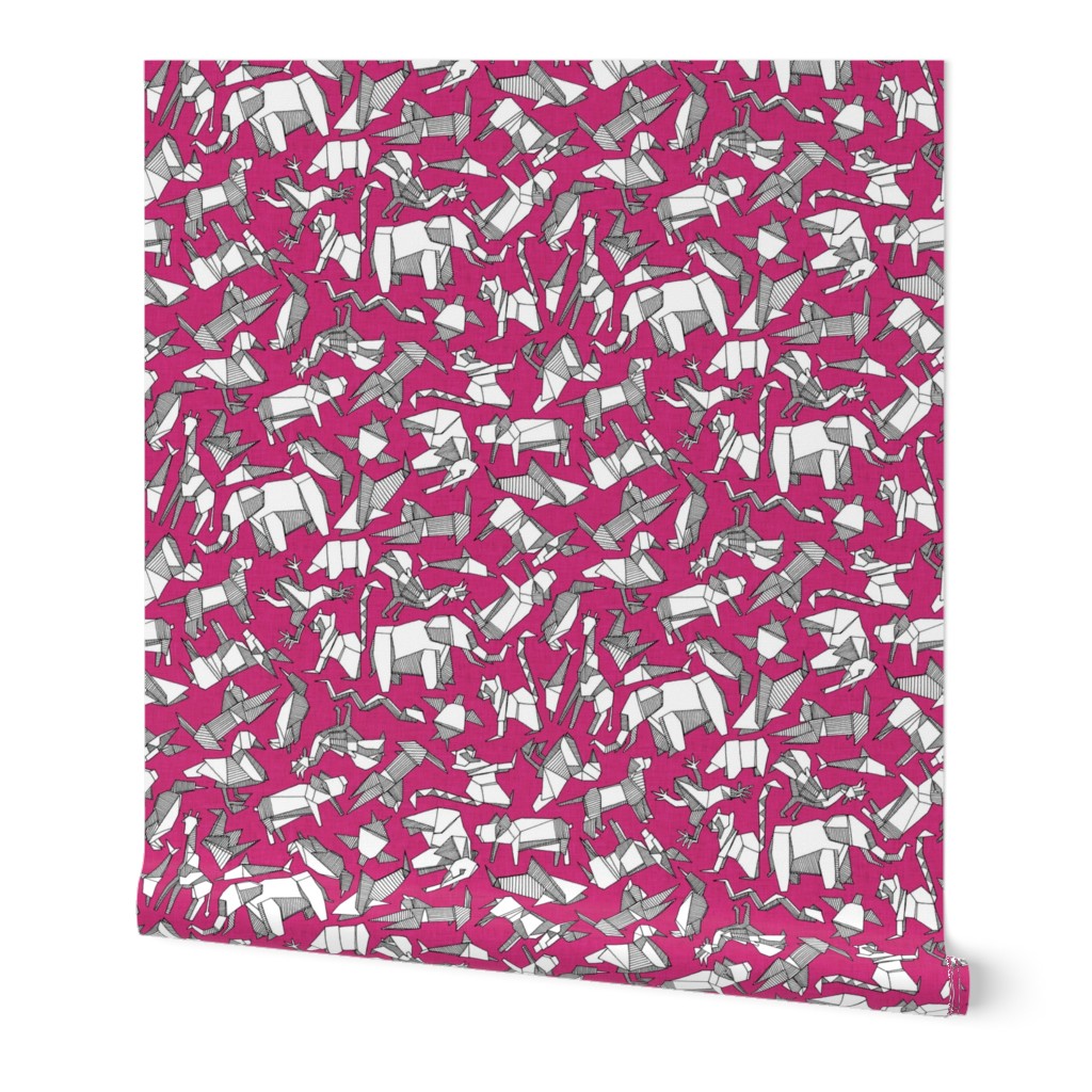 origami animal ditsy pink