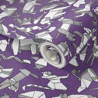 origami animal ditsy purple