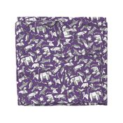 origami animal ditsy purple