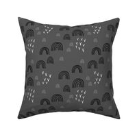 Sweet dreams rainbow sky love abstract trendy rainbows gray black and white