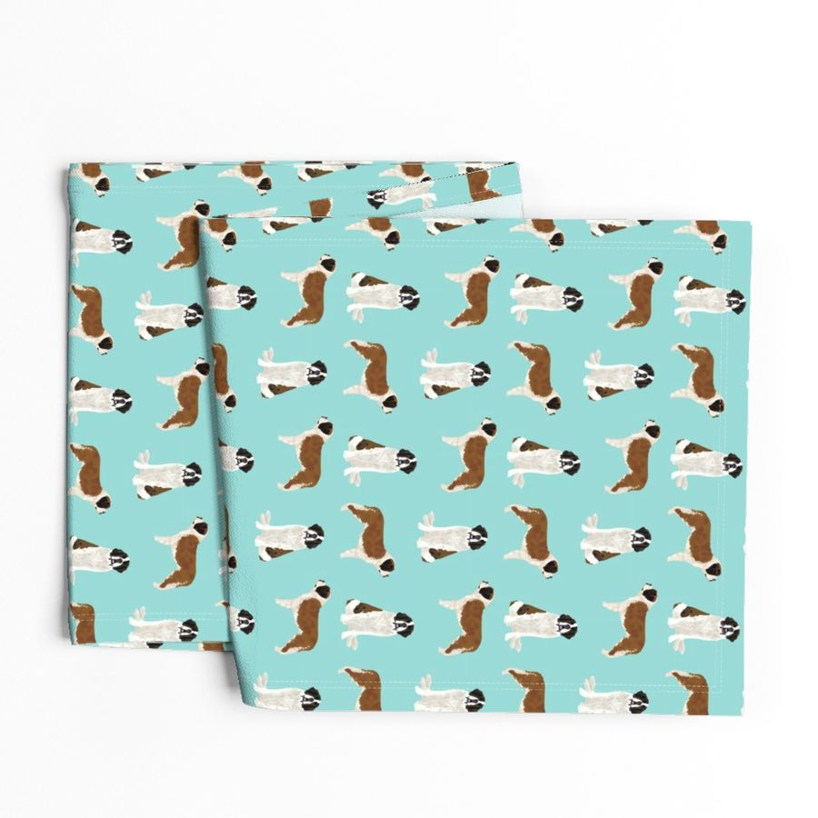 saint bernard simple dog breed pure breed fabric light blue