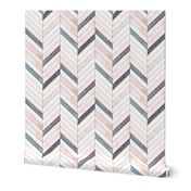 Blush Herringbone Wood