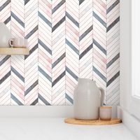 Blush Herringbone Wood