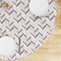 Blush Herringbone Wood