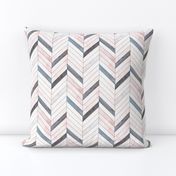 Blush Herringbone Wood