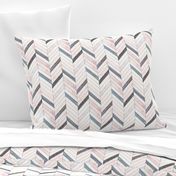 Blush Herringbone Wood