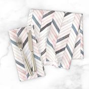 Blush Herringbone Wood