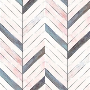 Blush Herringbone Wood