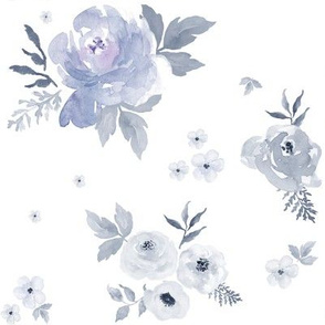 8" Sweet Blush Roses - Lilac Tint