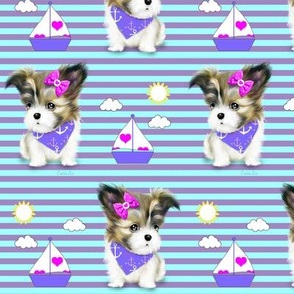 Mi-ki puppy Nautical purple M