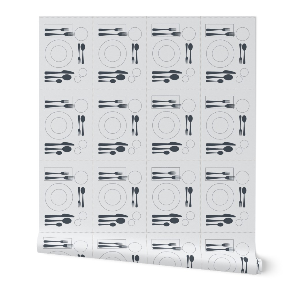 placemat formal tablesetting_grey on duck egg