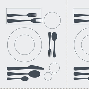 placemat formal tablesetting_grey on duck egg
