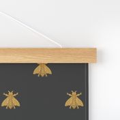 Napoleonic Bees ~ Faux Gilt on Cendre  