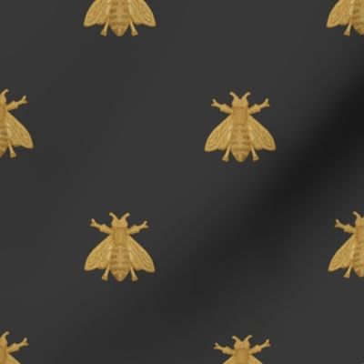 Napoleonic Bees ~ Faux Gilt on Cendre  