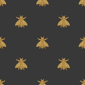 Napoleonic Bees ~ Faux Gilt on Cendre  
