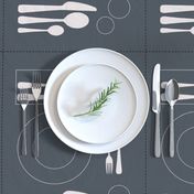 placemat formal tablesetting_silver on slate