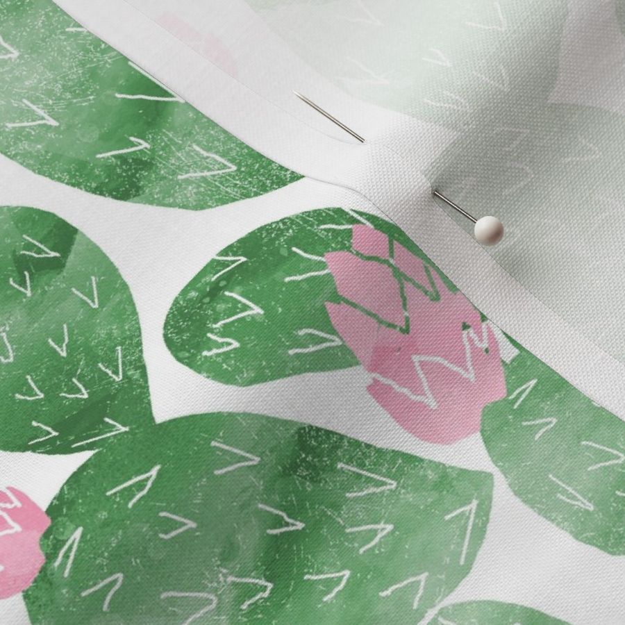 cactus - watercolor palm springs watercolor tropical nursery fabric