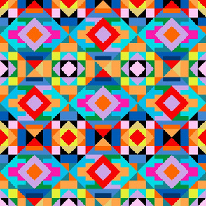 Bold Pop Kilim Geometric - flat color