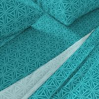 Squiggle Stars - aqua and teal geometric