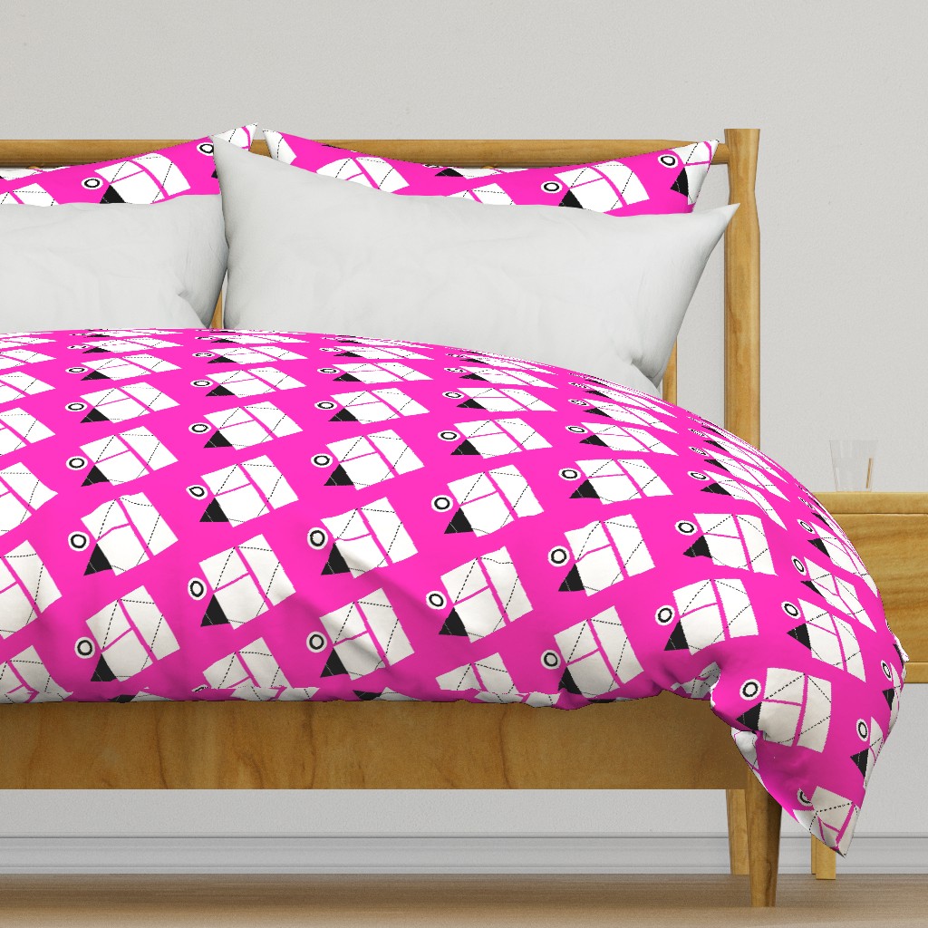 Origami  hot pink