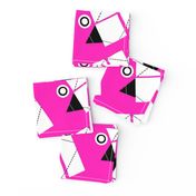 Origami  hot pink