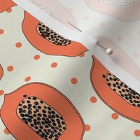 papaya // tropical fruit summer papayas fabric light