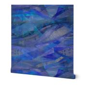 Aquamarine cobalt blue abstract