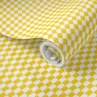 Fishy Houndstooth Yellow and White