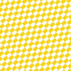 Fishy Houndstooth Yellow and White