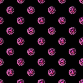 Pink roses mackintosh on a black background