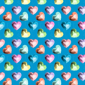 Colorful Origami Hearts