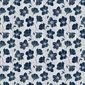 African Inspired Indigo Azalea Stripe