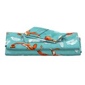 Waterlily koi in turquoise large scale