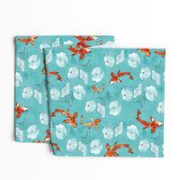 Waterlily koi in turquoise