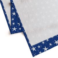 Origami Stars - Night sky - white and blue - Starry sky - Geometric - Kids print - Boys room