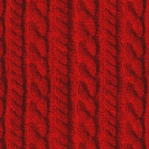 Knitting in red